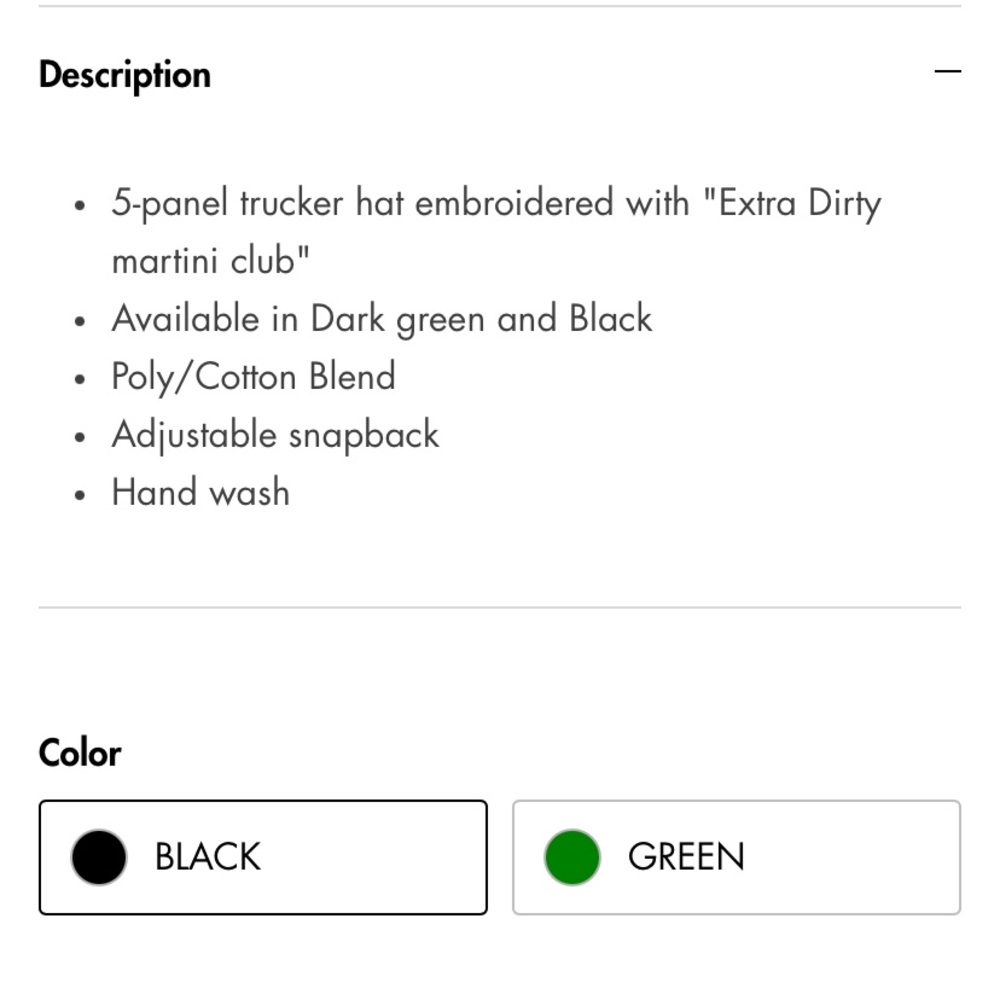 Ginneca Row Green Extra Dirty Martini Club Trucker Hat - Picture 12 of 12